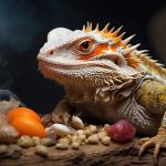 Bearded dragon eating